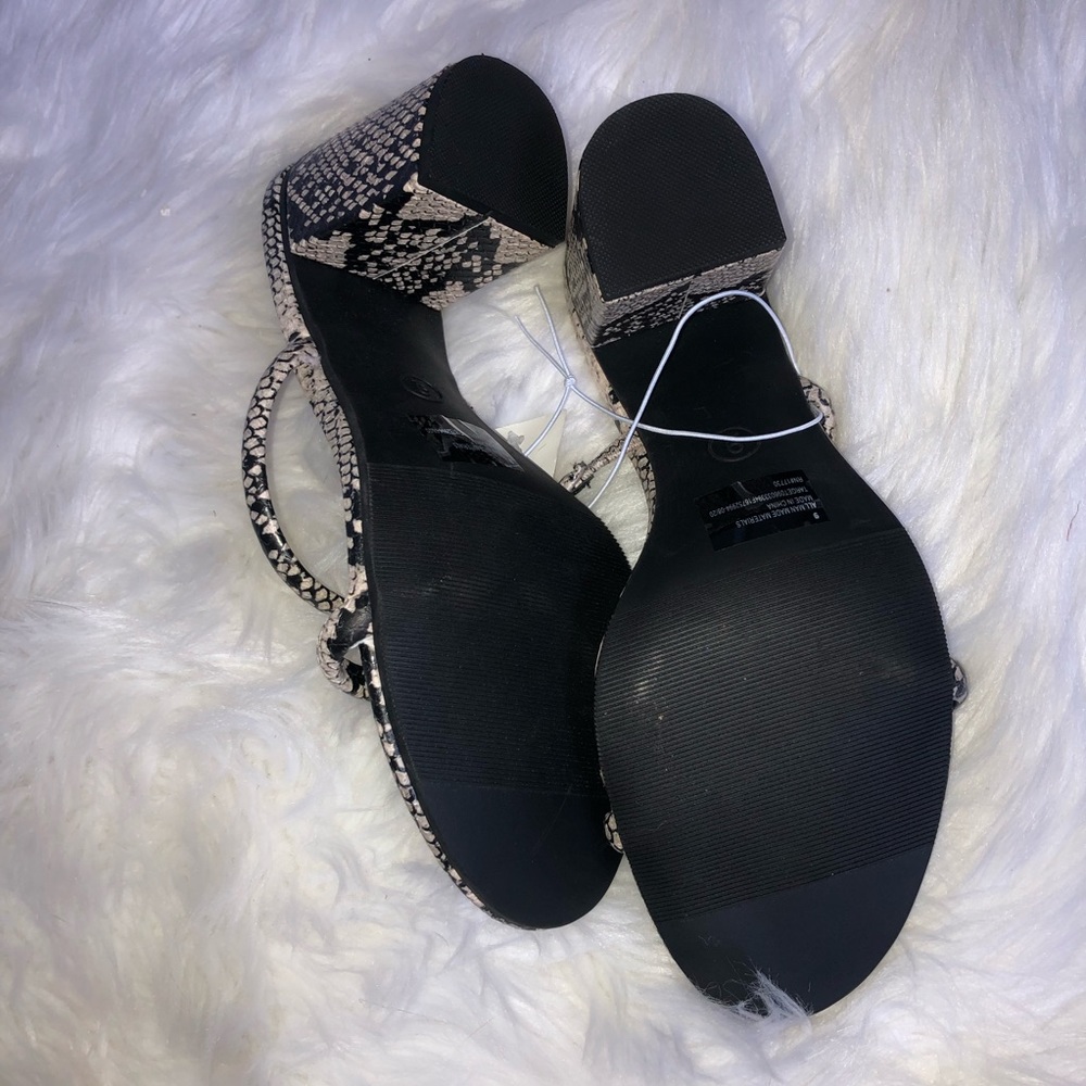 A new day snake print open toe heel sandals - Picture 6 of 7